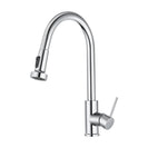 Euro Round Chrome Pull Out/Down Spray Kitchen/Laundry Sink Mixer Taps Swivel Kitchen Tapware - NZHomeware