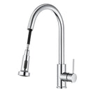 Euro Round Chrome Pull Out/Down Spray Kitchen/Laundry Sink Mixer Taps Swivel Kitchen Tapware - NZHomeware