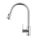 Euro Round Chrome Pull Out/Down Spray Kitchen/Laundry Sink Mixer Taps Swivel Kitchen Tapware - NZHomeware