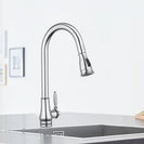 Euro Round Chrome Vintage Pull Out/Down Kitchen/Laundry Sink Mixer Taps Antique Taps Swivel Kitchen Tapware - NZHomeware