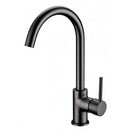 Euro Round Gunmetal Grey Kitchen Sink Mixer Tap 360° Swivel - NZHomeware