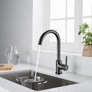 Euro Round Gunmetal Grey Kitchen Sink Mixer Tap 360° Swivel - NZHomeware