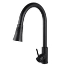 Euro Round Nero Black Pull Out/Down Kitchen/Laundry Sink Mixer Taps Swivel Kitchen Tapware - NZHomeware