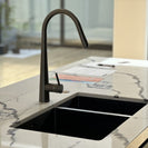 Euro Round Nero Black Pull Out/Down Kitchen/Laundry Sink Mixer Taps Swivel Kitchen Tapware - NZHomeware