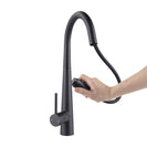 Euro Round Nero Black Pull Out/Down Kitchen/Laundry Sink Mixer Taps Swivel Kitchen Tapware - NZHomeware