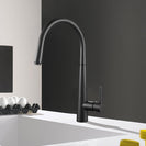 Euro Round Nero Black Pull Out/Down Kitchen/Laundry Sink Mixer Taps Swivel Kitchen Tapware - NZHomeware