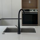 Euro Round Nero Black Pull Out/Down Kitchen/Laundry Sink Mixer Taps Swivel Kitchen Tapware - NZHomeware
