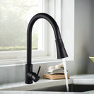 Euro Round Nero Black Pull Out/Down Kitchen/Laundry Sink Mixer Taps Swivel Kitchen Tapware - NZHomeware