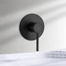 Euro Round Nero Black Shower/Bath Wall Pin Mixers - NZHomeware