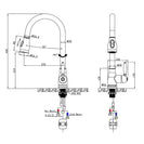 Euro Round Nero Black Vintage Pull Out/Down Kitchen/Laundry Sink Mixer Taps Swivel Kitchen Tapware - NZHomeware