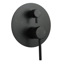 Euro Round Nero Matt Black Shower/Bath Mixers Diverter - NZHomeware
