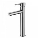 Euro Round Solid Brass Brushed Nickel Tall Basin Mixer Bathroom Vanity Tap - NZHomeware