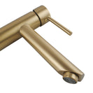 Euro Round Solid Brass Brushed Yellow Gold Tall Basin Mixer Bathroom Vanity Tap - NZHomeware