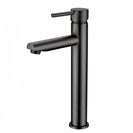 Euro Round Solid Brass Gunmetal Grey Tall Basin Mixer Bathroom Vanity Tap - NZHomeware