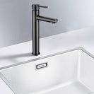 Euro Round Solid Brass Gunmetal Grey Tall Basin Mixer Bathroom Vanity Tap - NZHomeware