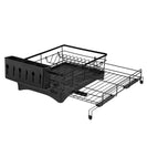 Expandable Dish Bowl Storage Rack Sink Drainer Kitchen Plate Drying Holder Black - NZHomeware