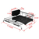 Expandable Dish Bowl Storage Rack Sink Drainer Kitchen Plate Drying Holder Black - NZHomeware