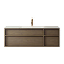 Essenza 1200mm Wall Hung Vanity – Walnut Finish - NZHomeware