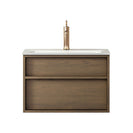 Essenza 600mm Wall Hung Vanity – Walnut Finish - NZHomeware
