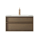 Essenza 750mm Wall Hung Vanity – Walnut Finish - NZHomeware