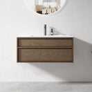Essenza 900mm Wall Hung Vanity – Walnut Finish - NZHomeware