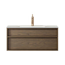 Essenza 900mm Wall Hung Vanity – Walnut Finish - NZHomeware