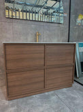 Essenza 1500mm Floor Standing Vanity Cabinet – Walnut Finish - NZHomeware