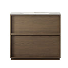 Essenza 900mm Floor Standing Vanity Cabinet – Walnut Finish - NZHomeware