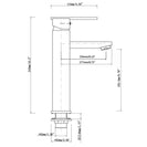 Ottimo Nero Black Tall Basin Mixer Tap Black Taps Tall Tapware - NZHomeware