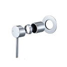 Euro 80mm Cover Polished Chrome Solid Brass Wall Mixer for Bathtub and Basin - NZHomeware