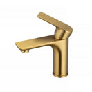 Solid Brass Brushed Yellow Gold Basin Mixer Tap Bathroom Vanity Tap - NZHomeware