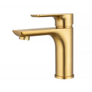 Solid Brass Brushed Yellow Gold Basin Mixer Tap Bathroom Vanity Tap - NZHomeware
