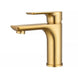 Solid Brass Brushed Yellow Gold Basin Mixer Tap Bathroom Vanity Tap - NZHomeware