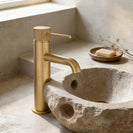 Lattice Edition Brushed Yellow Gold Basin Mixer Tap | Solid Brass Lead-Free - NZHomeware