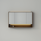 1200mm LED Mirror Cabinet - Dark Oak Finish - NZHomeware