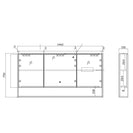 1500mm LED Mirror Cabinet - Dark Oak Finish - NZHomeware