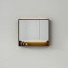900mm LED Mirror Cabinet - Dark Oak Finish - NZHomeware