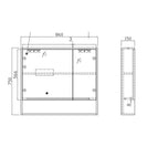900mm LED Mirror Cabinet - Dark Oak Finish - NZHomeware