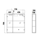 Lumina 750mm LED Mirror Cabinet - NZHomeware