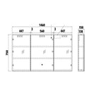 1500mm LED Mirror Cabinet - Matt White - NZHomeware