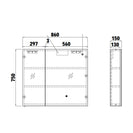 900mm LED Mirror Cabinet - Matt White - NZHomeware
