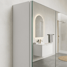 900mm LED Mirror Cabinet - Matt White - NZHomeware