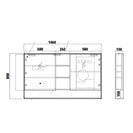 1500mm LED Mirror Cabinet - Light Oak - NZHomeware