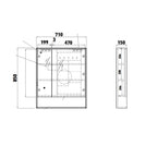 750mm LED Mirror Cabinet - Light Oak - NZHomeware