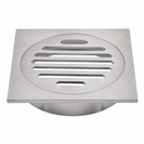 110x110mm Square Brushed Nickel Brass Floor Waste Shower Grate Drain Outlet 100mm - NZHomeware