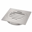 110x110mm Square Brushed Nickel Brass Floor Waste Shower Grate Drain Outlet 100mm - NZHomeware
