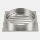 110x110mm Square Brushed Nickel Brass Floor Waste Shower Grate Drain Outlet 100mm - NZHomeware