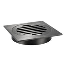 110mm Square Gunmetal Grey Brass Floor Waste Shower Grate Drain Outlet 100mm - NZHomeware