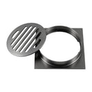 110mm Square Gunmetal Grey Brass Floor Waste Shower Grate Drain Outlet 100mm - NZHomeware