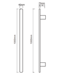 AUGETY 1000mm Brushed Nickel Heated Towel Rail Single Bar | Electric Towel Warmer - NZHomeware